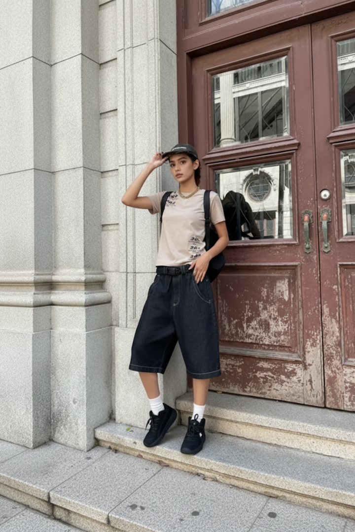 Dark blue jorts (Female)