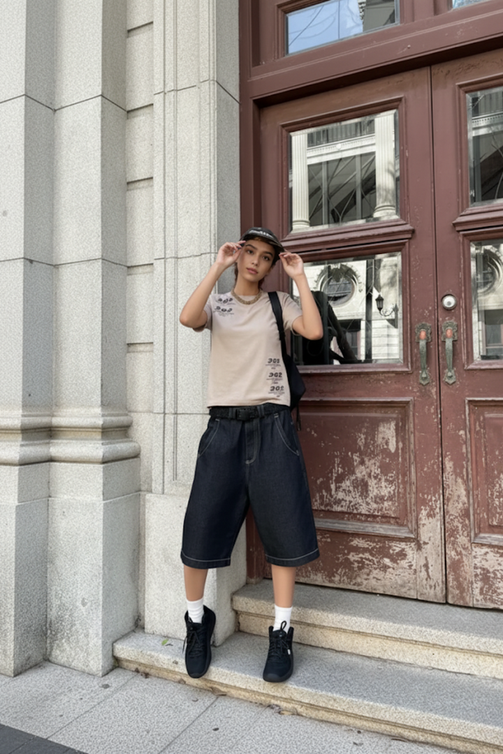 Dark blue jorts (Female)