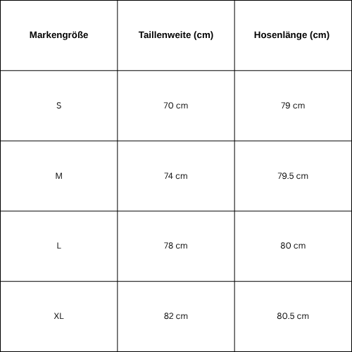 Size Guide for Vintage jorts
